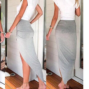 Gibson Latimer Gray High Low Skirt